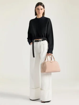 Antigona East-West-Bowling-Tasche aus Wildleder