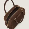 Antigona East-West-Bowling-Tasche aus Wildleder