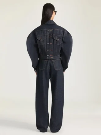 Back-to-Front-Cocoon-Jacke aus Raw Denim