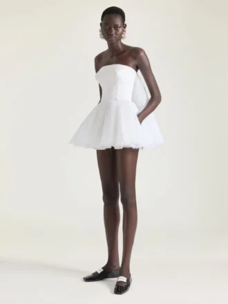 Ballerinas mit geradem Schnitt aus Lackleder