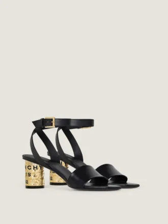 Band-Absatz-Sandalen aus Leder