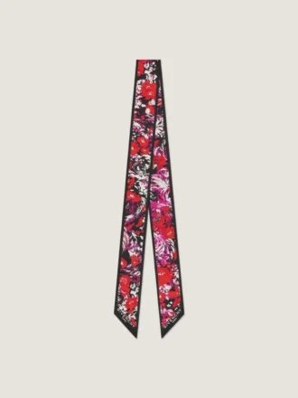 Bandeau aus Seide mit Blumenprint