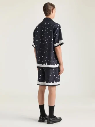 Bermudashorts aus Seide mit Blumenprint