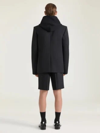 Bermudashorts mit doppelten Falten aus Wolle