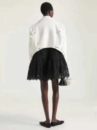 Bikerjacke aus Leder mit Back-to-Front-Effekt