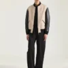 Blouson aus Materialmix mit Givenchy Paris-Stickerei