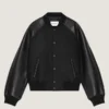 Blouson aus Materialmix mit Givenchy Paris-Stickerei