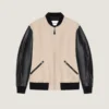 Blouson aus Materialmix mit Givenchy Paris-Stickerei