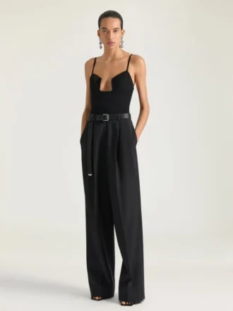 Bodysuit mit Cut-outs aus technischem Strick