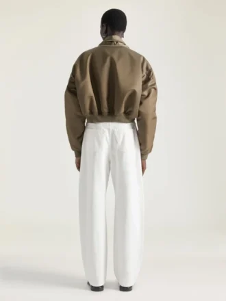 Bomberjacke mit Reißverschluss und Schalkragen aus Nylon