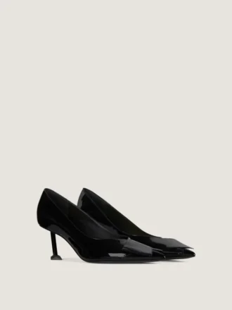 Boudoir Fold Pumps aus Lackleder