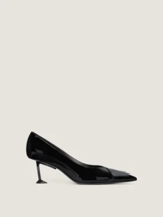 Boudoir Fold Pumps aus Lackleder