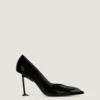 Boudoir Fold Pumps aus Lackleder