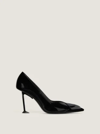 Boudoir Fold Pumps aus Lackleder