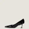 Boudoir Fold Pumps aus Lackleder