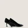 Boudoir Fold Pumps aus Lackleder
