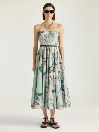 Boudoir-Zweifarbige Zehensandalen aus Nappaleder