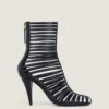 Cage-Stiefeletten aus Leder