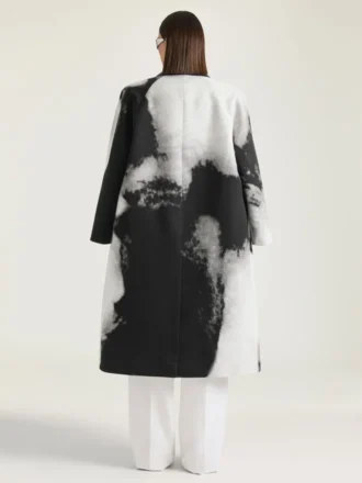 Car Coat aus Baumwolle mit Jacquard-Porträt