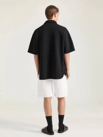 Cargo-Bermudashorts aus Denim mit Fischgrätenmuster