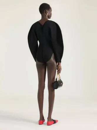 Cocoon-Bodysuit aus technischem Strick