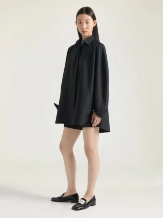 Cocoon-Hemd aus Popeline mit Givenchy-Stickerei