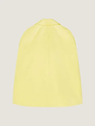 Cocoon-Mantel aus Satin mit Cape