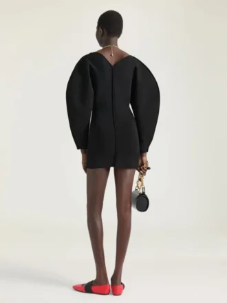 Cocoon-Minikleid aus technischem Strick