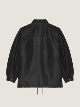 Couture-Naht-Jacke aus Polyfaille mit Givenchy Paris-Aufnäher