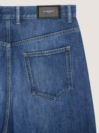 Couture Seam Dunkelblaue Jeans