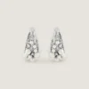 Crystal Pearl Clip-Ohrringe aus Metall, Kristallen und Perlen