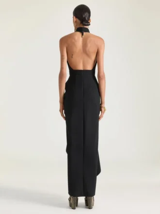 Drapiertes Kleid aus Wolle