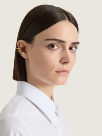 Earcuffs mit Ahornblatt-Motiv aus Metall