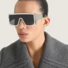 Eckige Sonnenbrille aus Metall