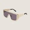 Eckige Sonnenbrille aus Metall