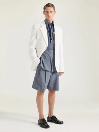 Einfädiges, tailliertes Jackett aus Wolle und Mohair