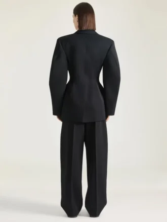 einreihige Cocoon-Jacke aus Wolle