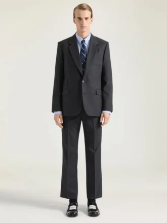 Einreihige Jacke aus Flanell