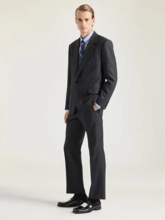 Einreihige Jacke aus Flanell