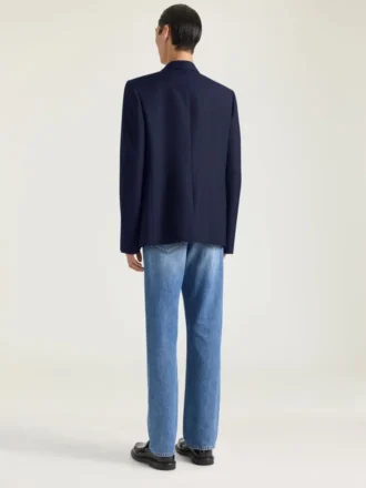 Einreihiger Blazer aus Wolle und Mohair