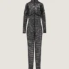 Einteiler aus Mesh mit Givenchy-Signatur