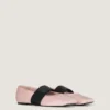 Flache Ballerinas aus Satin