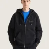 Fleece-Hoodie mit Reißverschluss und GIVENCHY-Stempel-Print