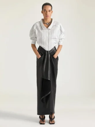 Gestreiftes Hemd aus Baumwolle und Seide