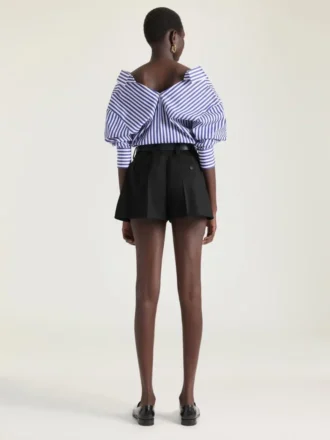 Gestreiftes Hemd mit Schlitzen aus Popeline