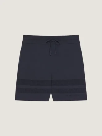 Gestrickte Shorts mit Mesh-Details