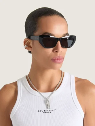 Givenchy Tape Halskette aus Metall und Emaille