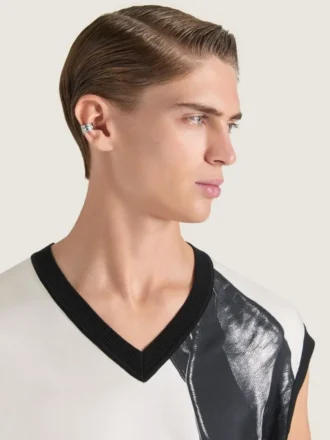 Givenchy Tape Earcuff aus Metall und Emaille