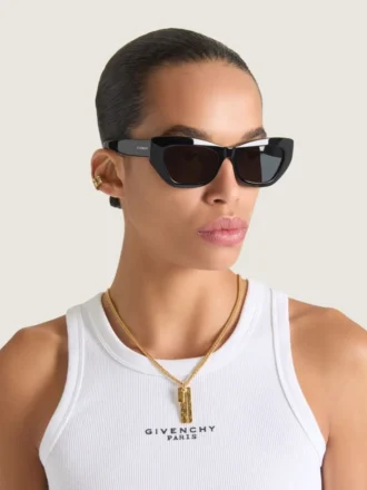 Givenchy Tape Halskette aus Metall und Emaille