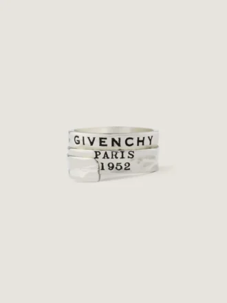 Givenchy Tape Ring aus Metall und Emaille